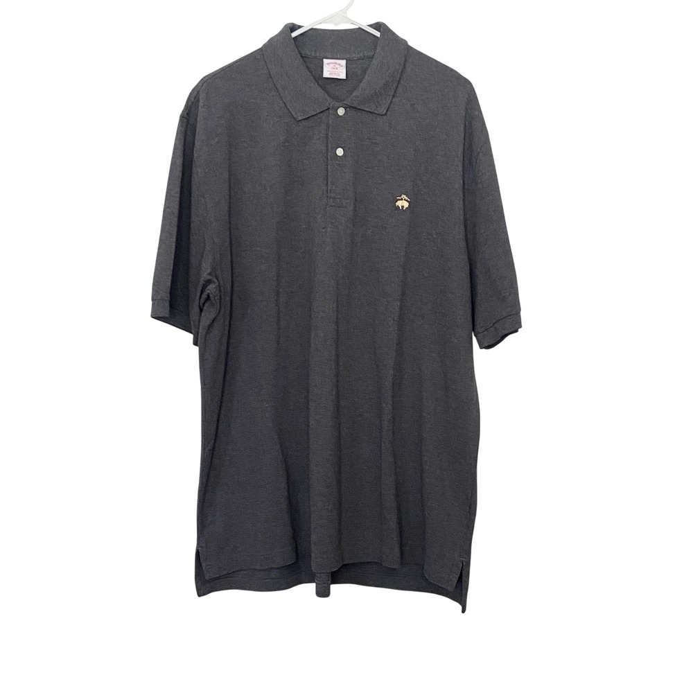 Brooks Brothers Performance Polo Shirt XL Gray Cotton Pique Original Fit 1818